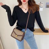 Vネックニットセーター レディース 10代 | Amulet | 詳細画像18 