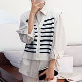 ボーダーニットベスト レディース 10代 | Amulet | 詳細画像13 