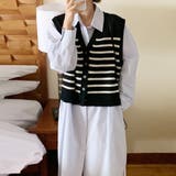 ボーダーニットベスト レディース 10代 | Amulet | 詳細画像2 