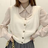 スクープドネックニットベスト レディース 10代 | Amulet | 詳細画像10