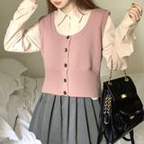 スクープドネックニットベスト レディース 10代 | Amulet | 詳細画像2