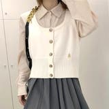 スクープドネックニットベスト レディース 10代 | Amulet | 詳細画像3