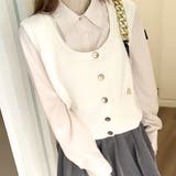 スクープドネックニットベスト レディース 10代 | Amulet | 詳細画像7