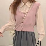 スクープドネックニットベスト レディース 10代 | Amulet | 詳細画像8