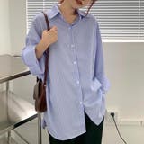 肩掛け付きストライプシャツ レディース 10代 | Amulet | 詳細画像16