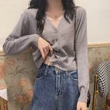 グレー | クロップドカーディガン レディース 10代 | Amulet