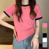 バイカラーアシンメトリーTシャツ レディース 10代 | Amulet | 詳細画像1 