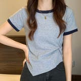 バイカラーアシンメトリーTシャツ レディース 10代 | Amulet | 詳細画像10 