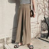 ベージュ | ゆったりプリーツパンツ レディース 10代 | Amulet