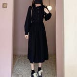 フリルネックシャツワンピース レディース 10代 | Amulet | 詳細画像4