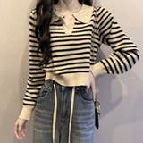 ボーダーポロニット レディース 10代 | Amulet | 詳細画像10 