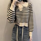 ボーダーポロニット レディース 10代 | Amulet | 詳細画像14 