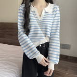 ボーダーポロニット レディース 10代 | Amulet | 詳細画像16 