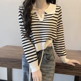 ボーダーポロニット レディース 10代 | Amulet | 詳細画像4 