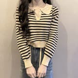 ボーダーポロニット レディース 10代 | Amulet | 詳細画像7 