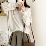 セーラーカラーニットプルオーバー レディース 10代 | Amulet | 詳細画像2 