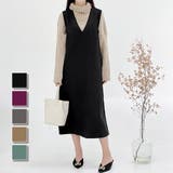 Vネックジャンパースカート 10代 20代 | Amulet | 詳細画像1 