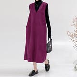 Vネックジャンパースカート 10代 20代 | Amulet | 詳細画像7 