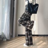 チェック柄ワイドパンツ 10代 20代 | Amulet | 詳細画像9 