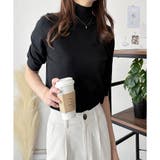 ハイネック半袖ニットトップス レディース 韓国 | Amulet | 詳細画像13 