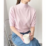 ハイネック半袖ニットトップス レディース 韓国 | Amulet | 詳細画像2 