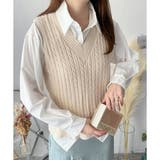 ケーブルニットベスト レディース ニットベスト | Amulet | 詳細画像11 