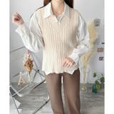 ケーブルニットベスト レディース ニットベスト | Amulet | 詳細画像12 