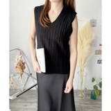 ケーブルニットベスト レディース ニットベスト | Amulet | 詳細画像16 