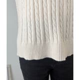 ケーブルニットベスト レディース ニットベスト | Amulet | 詳細画像24 