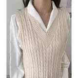 ケーブルニットベスト レディース ニットベスト | Amulet | 詳細画像25 