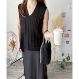 ケーブルニットベスト レディース ニットベスト | Amulet | 詳細画像7 