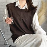 ニットベストトップス レディース ニットベスト | Amulet | 詳細画像2 