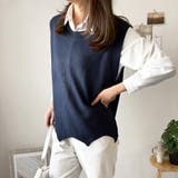 ニットベストトップス レディース ニットベスト | Amulet | 詳細画像3 