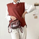 レッド | ニットベストトップス レディース ニットベスト | Amulet