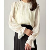 ラウンドネックシアーシフォンブラウス レディース ブラウス | Amulet | 詳細画像6 