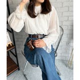 ラウンドネックシアーシフォンブラウス レディース ブラウス | Amulet | 詳細画像7 