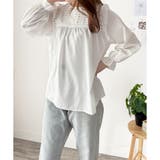 フリル長袖ブラウス レディース 韓国 | Amulet | 詳細画像13