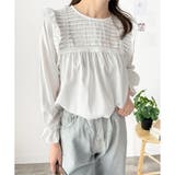 フリル長袖ブラウス レディース 韓国 | Amulet | 詳細画像15