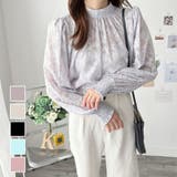 フラワーシャギーブラウス レディース 韓国 | Amulet | 詳細画像1 