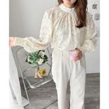 フラワーシャギーブラウス レディース 韓国 | Amulet | 詳細画像3 