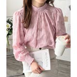 ピンク | フラワーシャギーブラウス レディース 韓国 | Amulet