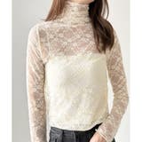 アイボリー | 花柄シアートップス レディース 韓国 | Amulet