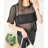メッシュ編み半袖トップス 夏服 通気性 | Amulet | 詳細画像3