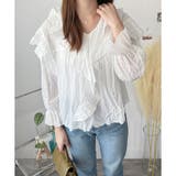 フリルシフォンブラウス レディース 韓国 | Amulet | 詳細画像11 