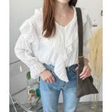 フリルシフォンブラウス レディース 韓国 | Amulet | 詳細画像14 