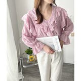 フリルシフォンブラウス レディース 韓国 | Amulet | 詳細画像18 