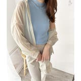 ブルー | リブノースリーブニット 重ね着 リブ | Amulet