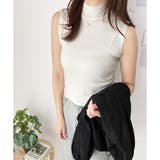 ホワイト | リブノースリーブニット 重ね着 リブ | Amulet