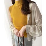 イエロー | リブノースリーブニット 重ね着 リブ | Amulet