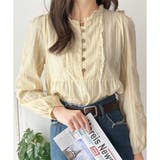 レースライクフリルブラウス ブラウス ギャザー | Amulet | 詳細画像14 